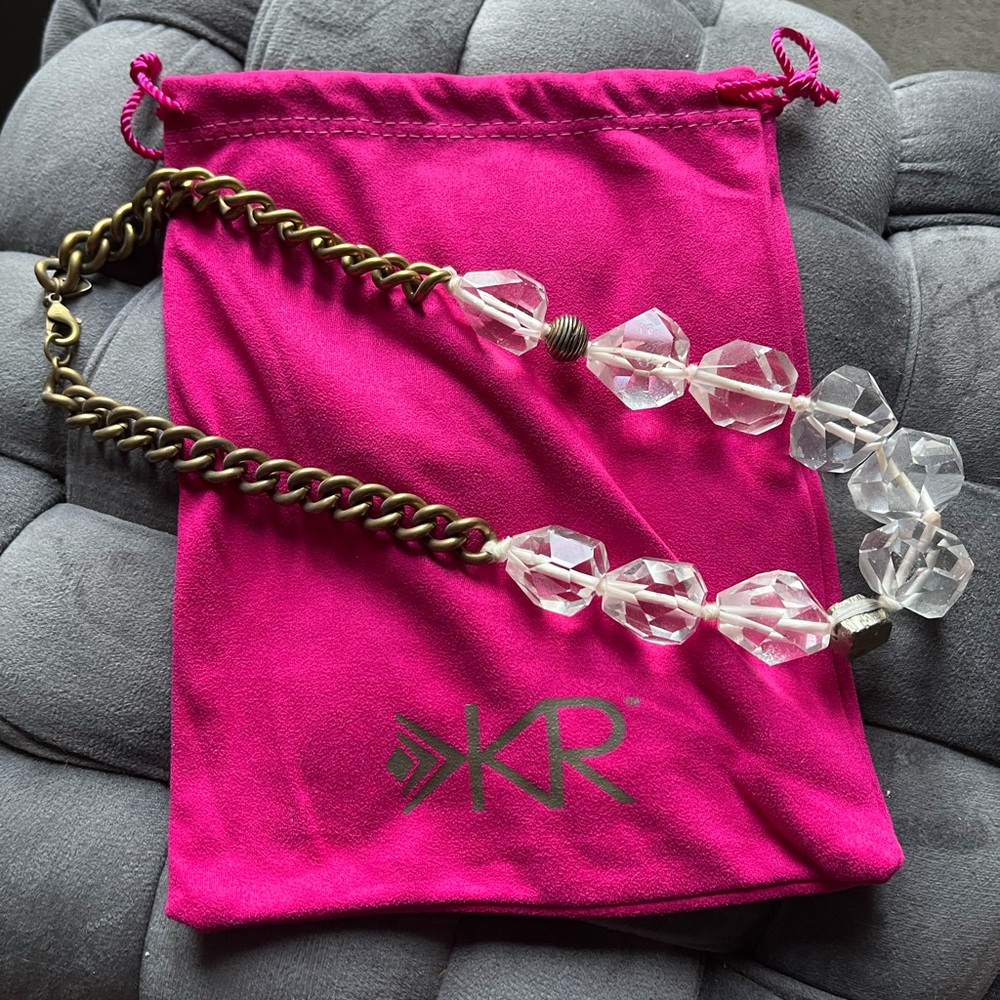 Silpada Brass and Clear Crystal Necklace